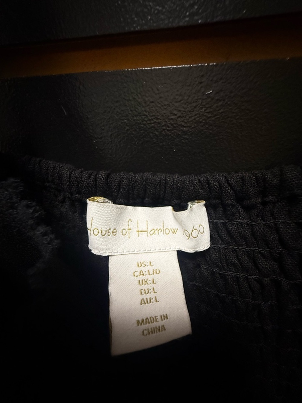House of Harlow 1960 Black Linen Blend Romper Tie Waist Pockets Size L - Picture 3 of 5